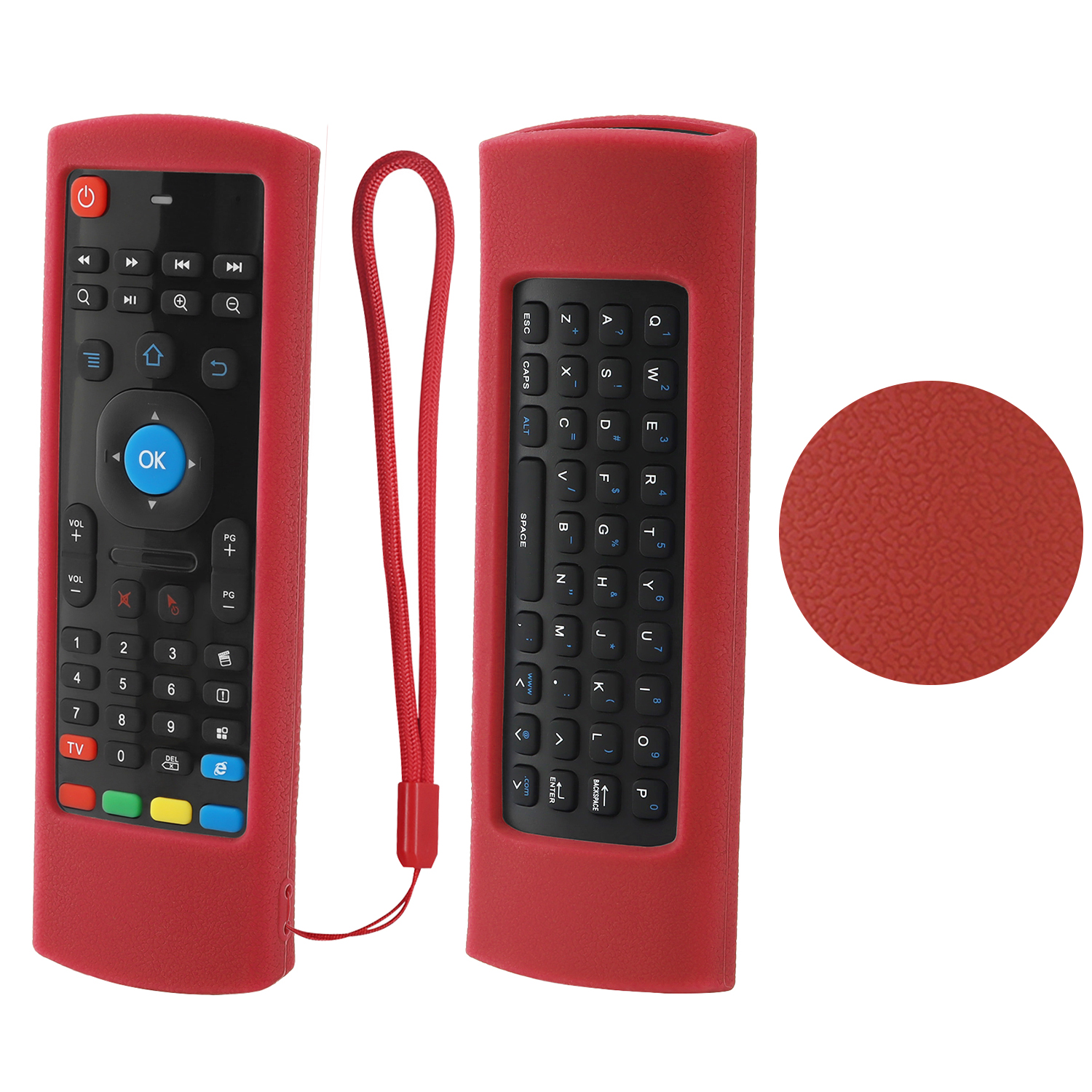 Silicone Protective Case Fit for MX3 Voice Flying Air Mouse 2.4G Double-Sided Remote Control RF Wireless Keyboard Remote Cover: PURPLE