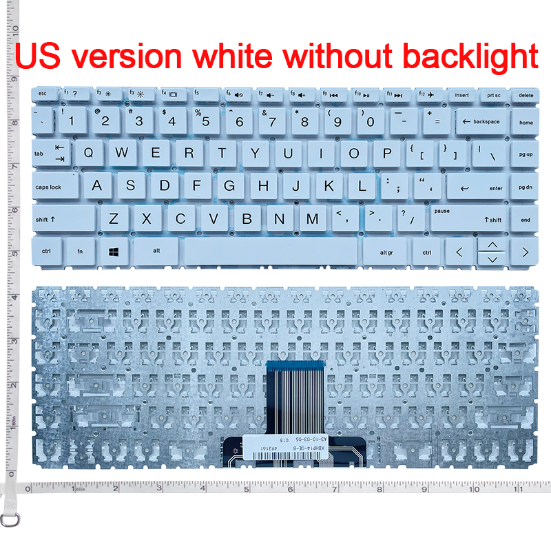 US English Laptop Keyboard For HP 14-DA 14-BD 14-CB 14-CC 14-DQ 14-FQ 14-DK 14-DH 14-CE 14-CK 14-CY 14-CF 14-CM 114-DG: silver