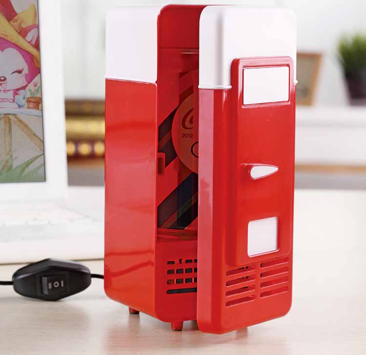 Mini USB Draagbare Kantoor Desktop Koelkast Studenten Slaapzaal Vriezer Dual Gebruik Auto Thuis Drankblikjes Cooler Warmer Koelkast
