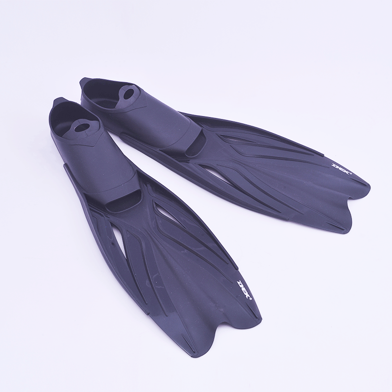 Duiken Vinnen Zwemmen Gratis Duiken Lange Vinnen Siliconen Flippers Snorkeluitrusting: BLACK / XL(45-46)