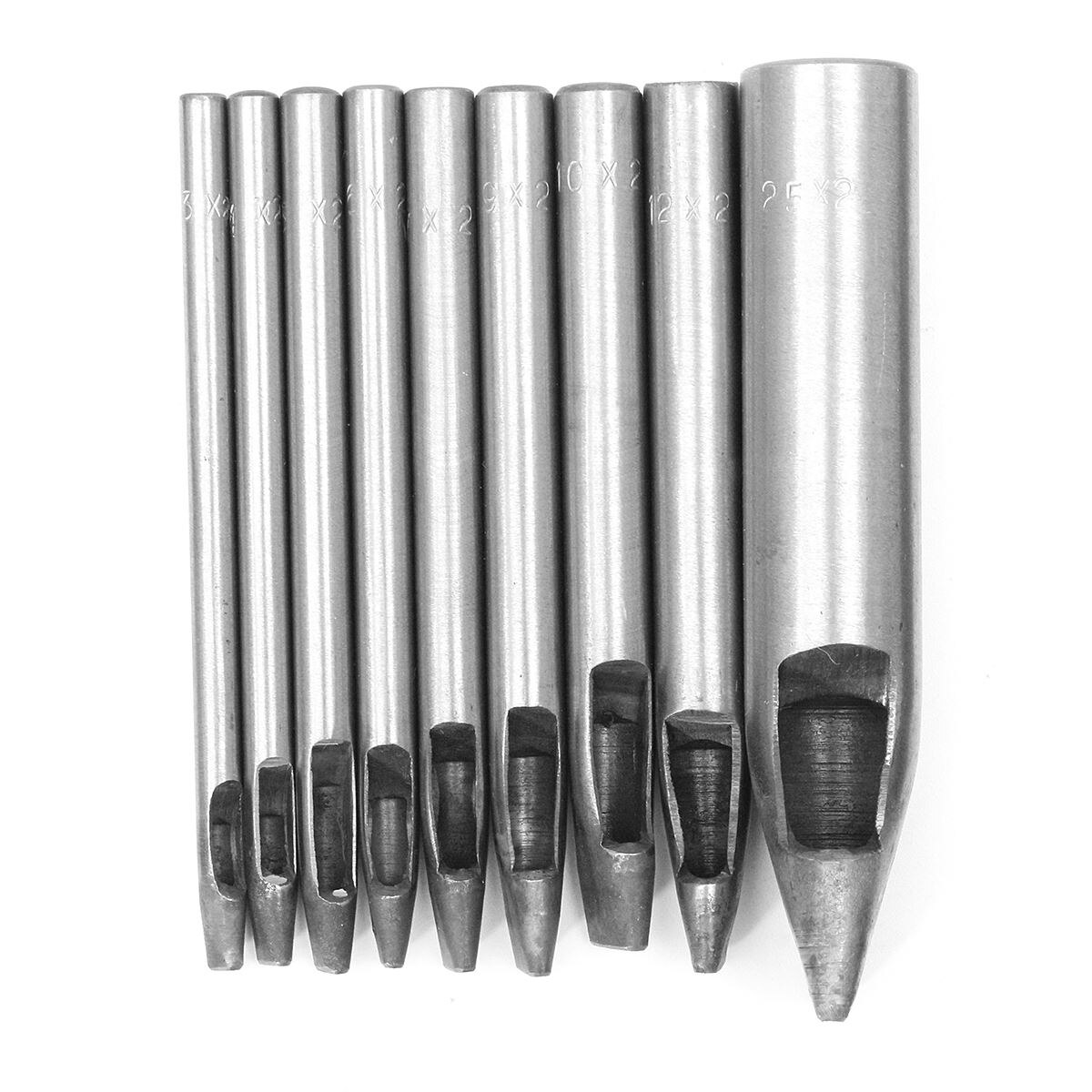 1PC 2x3-25mm Oval Shape Hole Punch Cutter Set Belt Watch Banding Gasket Hollow Leather DIY Tool Hole Punches Stitching