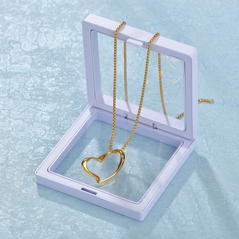 Marco de fotos flotante 3D, caja de sombra, embalaje de joyería, soporte de exhibición, caja suspendida, soporte colgante para anillo, caja de exhibición de joyería