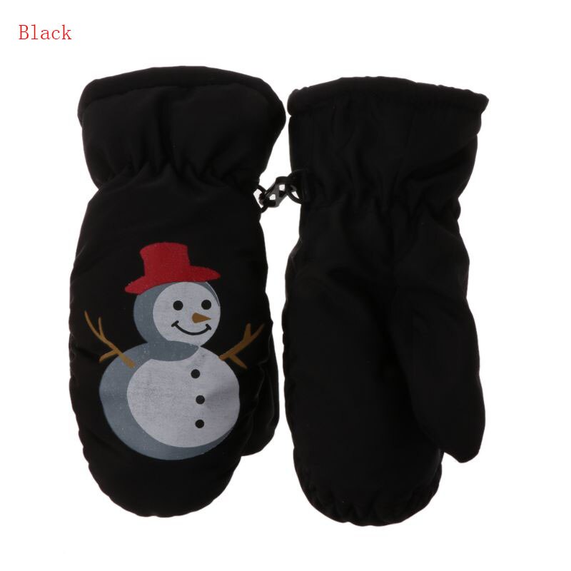 Guantes de esquí de invierno cálido para niños y niñas guantes de nieve antideslizantes impermeables y resistentes al viento guantes de esquí de muñeca extendidos