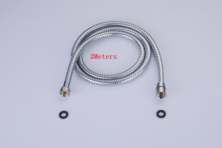 Höjd 1.5m badrum byte anti-twist duschslang rostfritt stål krom duschmunstycke badrums vvs slangar: Röd