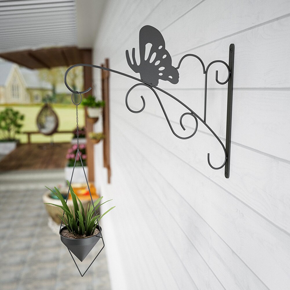 Praktische Plant Stand Houder Wall Mounted Iron Art Bloempot Haken Kandelaar Huis Balkon Hanger Tuin Decoraties