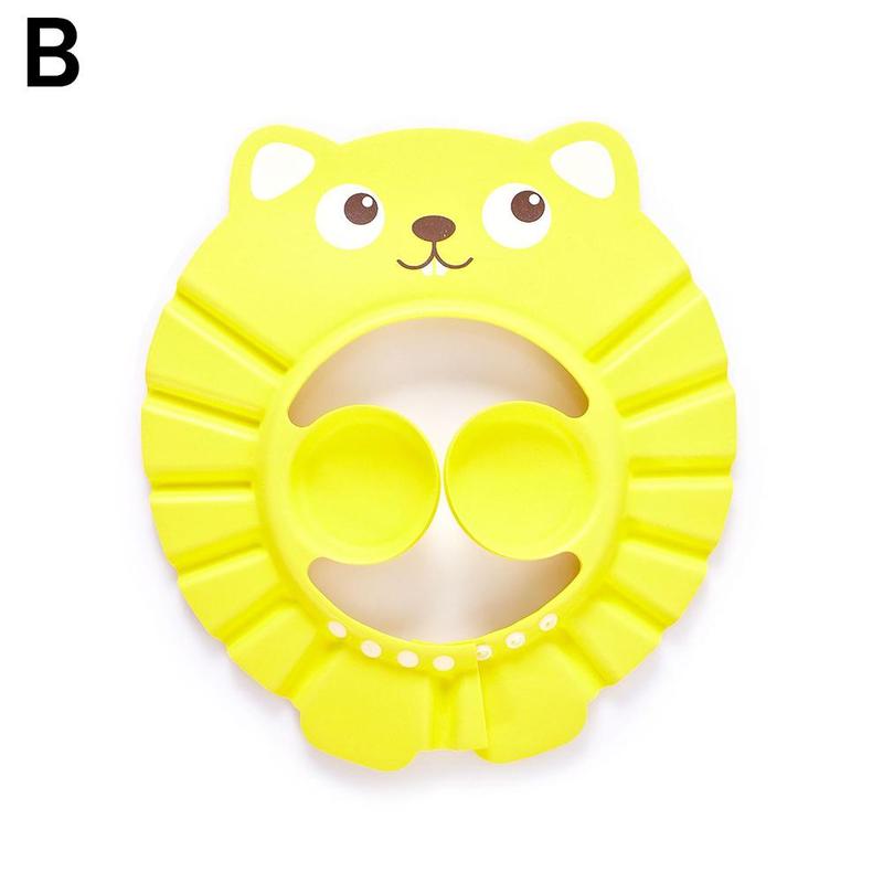 Leuke Baby Shampoo Cap Met Cartoon Funy Patroon Kids Baby Waterdichte Verstelbare Cap Douche Bad Zuigeling M8K4: B