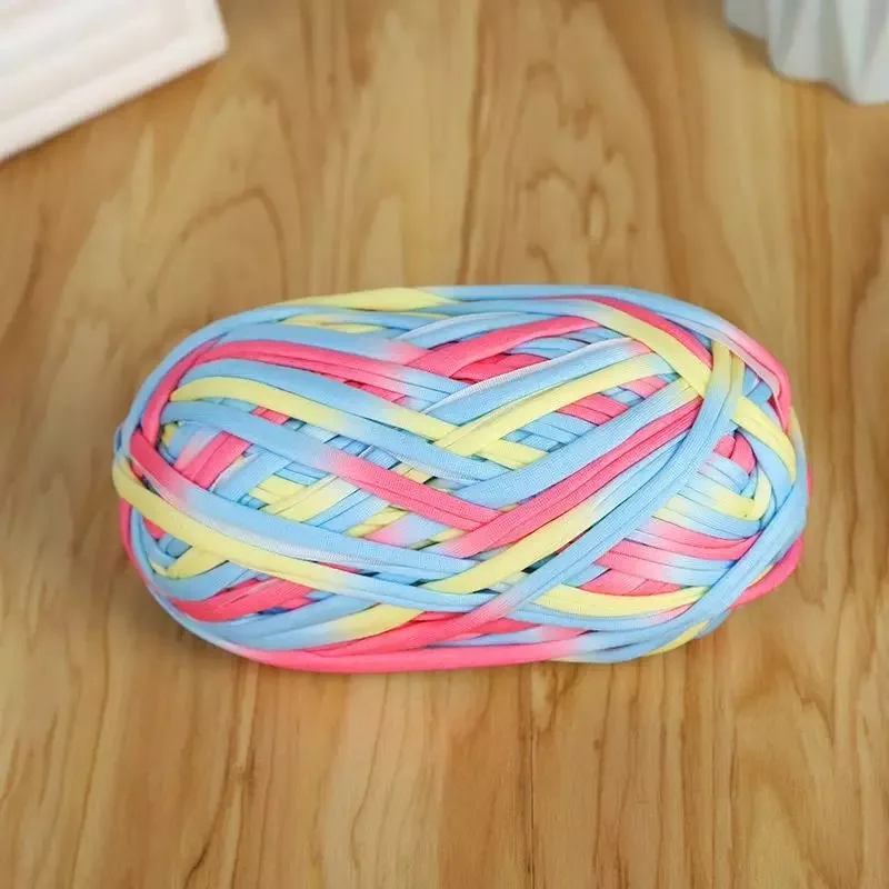 Katoen platte draad DIY T-shirt garen haak snoep kleuren naaien & breien benodigdheden materialen voor tas pantoffels sandalen handgemaakt: MULTI