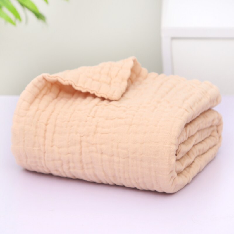 Baby Blanket Muslin Swaddle for Newborn Boy Girl Blanket 6 Layers Organic Baby Bedding Blanket Cotton Gauze Blanket Diaper: Brown