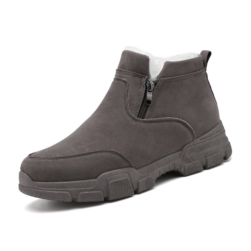 hombres directo zapatos felpa Casual zapatos de cuero zapatos de hombre zapatillas de deporte de hombre adulto transpirable deporte calzado: Gris / 8
