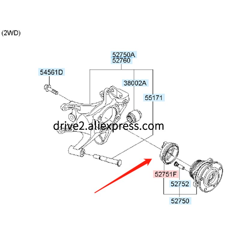 For HYUNDAI SANTA FE DM IX45 CM SORENTO 08-12 ABS sensor Rear wheel sensor Wheel speed sensor cover OEM 527502BXXX 527502WXXX