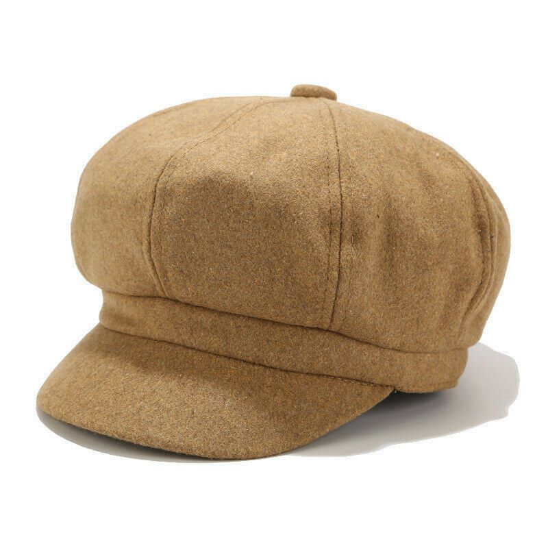 Hatt platt kvinnors flickor nyheter pojke platt keps 8 paneler baker pojke ull blandad damer