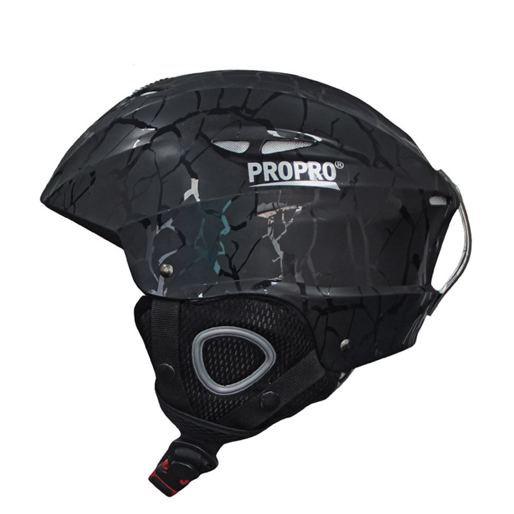Schnee Sport Radfahren Erwachsene freundlicher Ich bin Freien Ski Helm Integral- geformten Snowboard Warme Skateboard Sicherheit ABS Herbst Winter: Schwarz Streifen / M