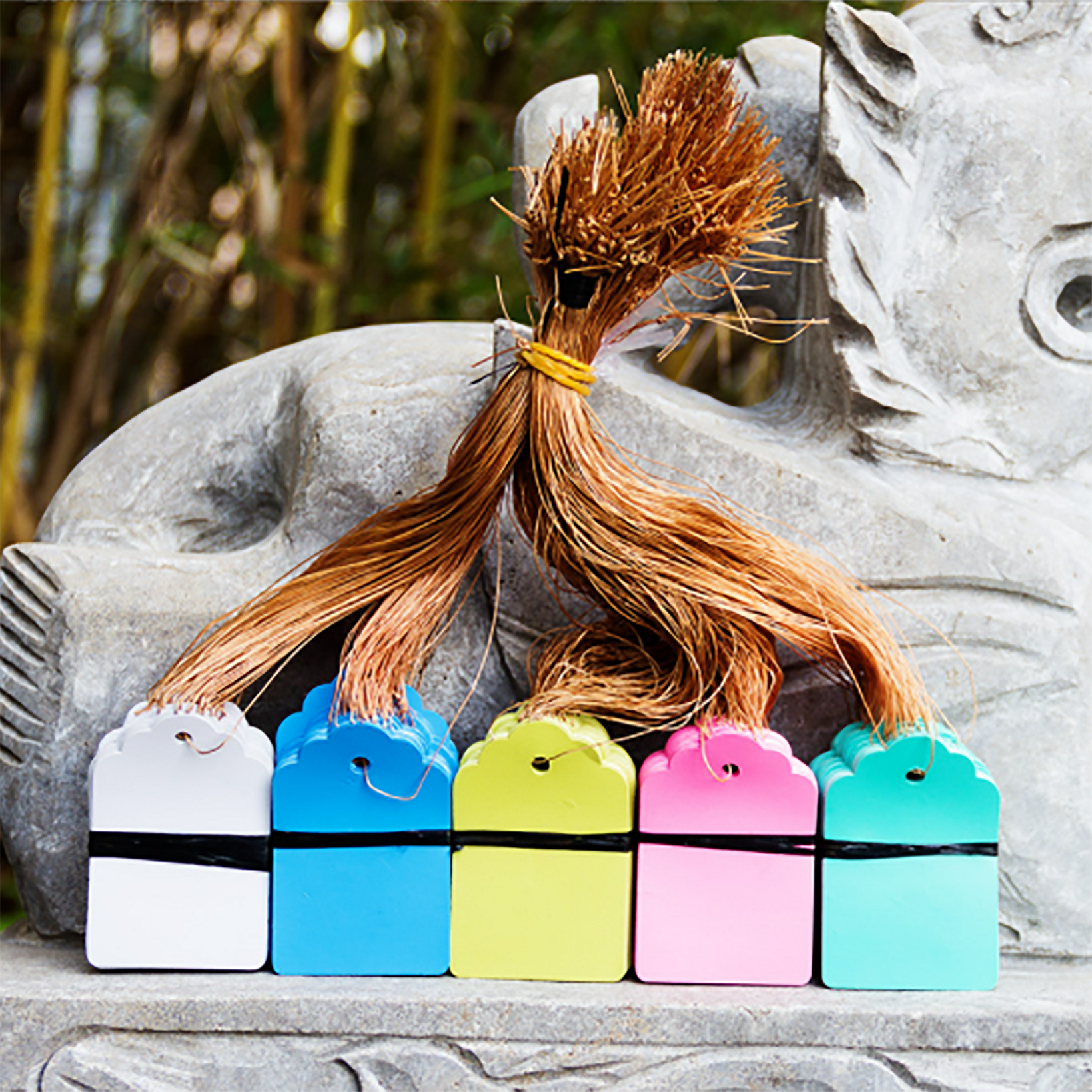 Marcadores para plantas colgantes, etiquetas para plántulas de bricolaje, para colgar flores de jardín, macetas de jardín, herramientas de clasificación de letreros, 100 unidades por lote