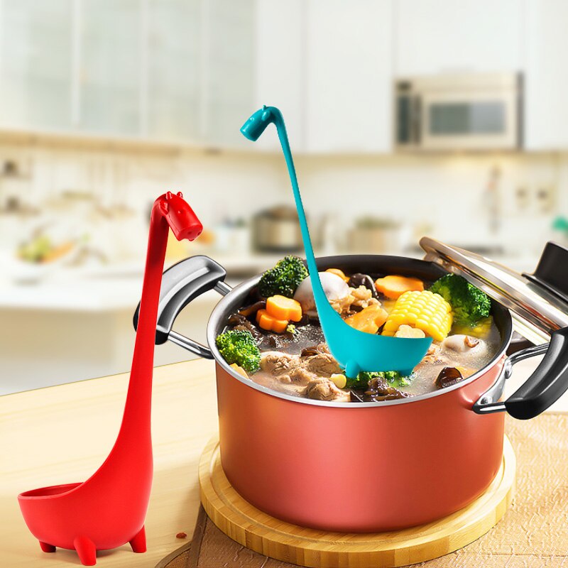 Fheal 1Pc Creatieve Giraffe Soep Lepel Lange Handvat Mooie Eetlepel Servies Pap Lepels Koken Gereedschap Keuken Accessoires