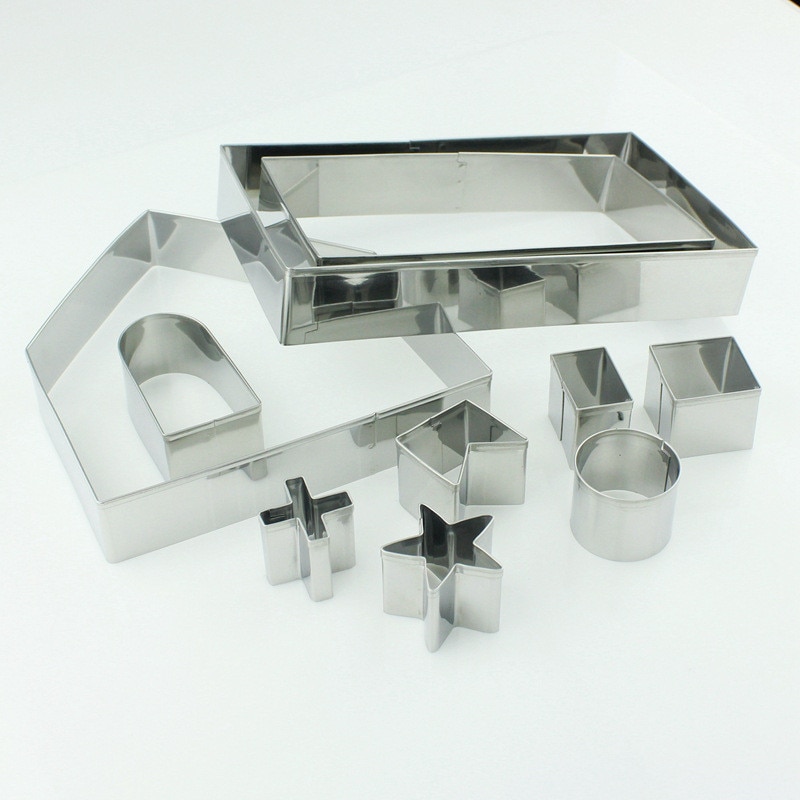 Kexkakskärare i rostfritt stål form för pepparkaksformar skärning för pepparkakor 10 st/lot