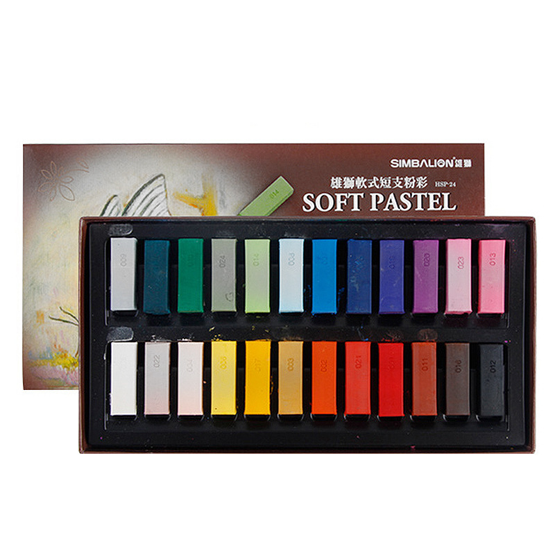24/48 Kleur Zachte Korte Pastel Stok Pastel Krijt Pastel Borstel Zachte Pastel Pastel Stok: 24 colors