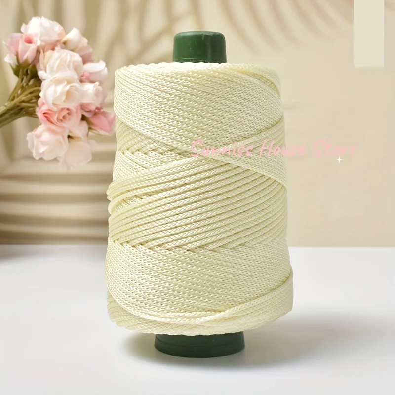 230G Polyester Häkelgarn 3mm Hohlgarn Leichte Viskose Eisseil Hutgarne Handgewebtes Garn Diy Hakenkissen Hohl Helle Seide