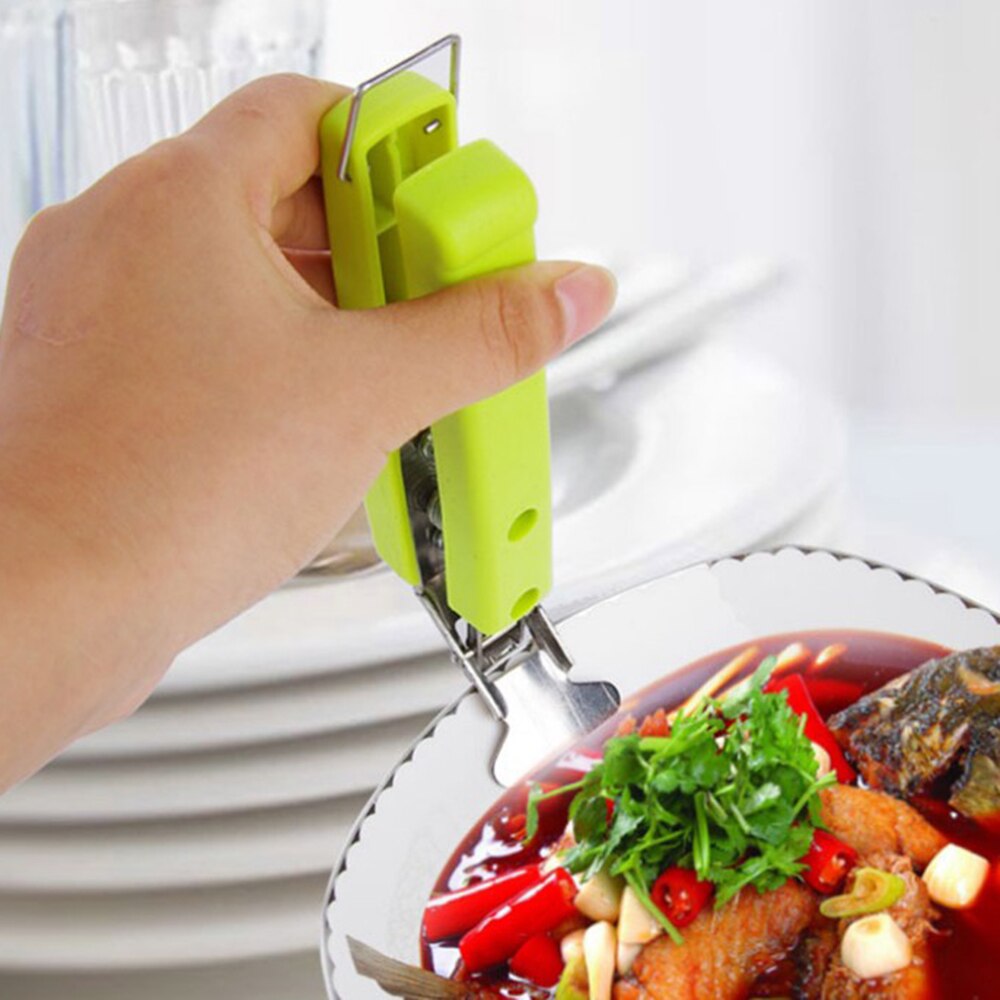Bowl Clip Pot Gripper Plate Pan Stainless Steel Dish Clamp Kitchen Holder Welcome retail