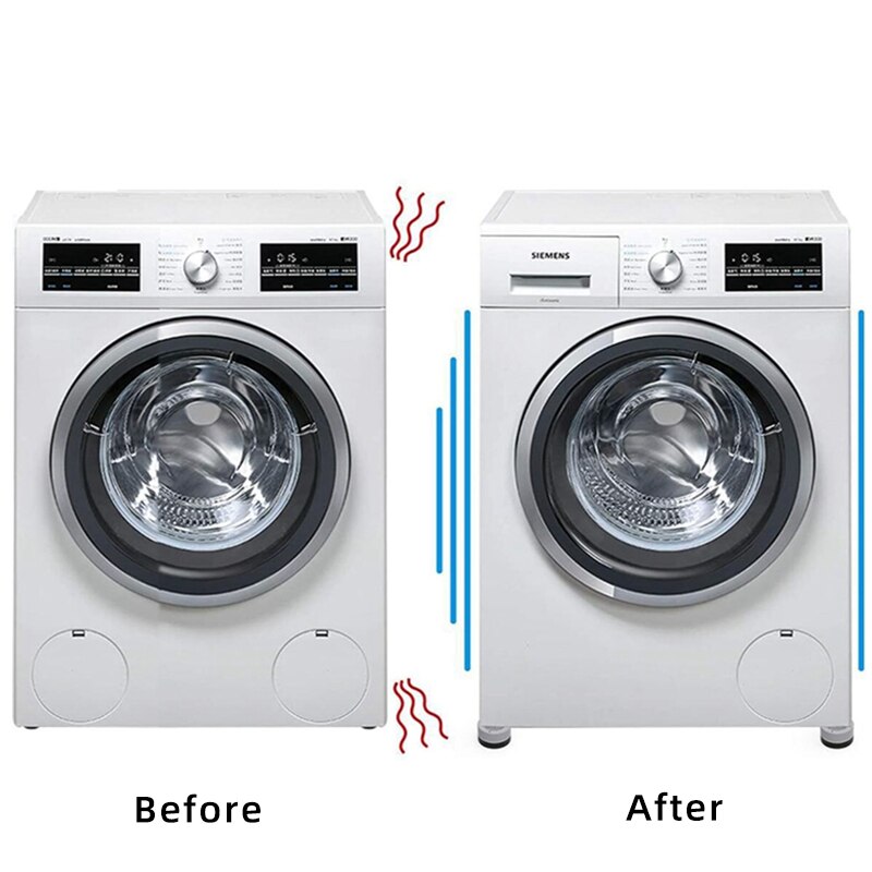 BETOCI 4PCS Washing Machine Floor Mats,Shock And Noise Reduction,Furniture Heightening Mat,Kitchen And Bathroom Non-Slip Mats