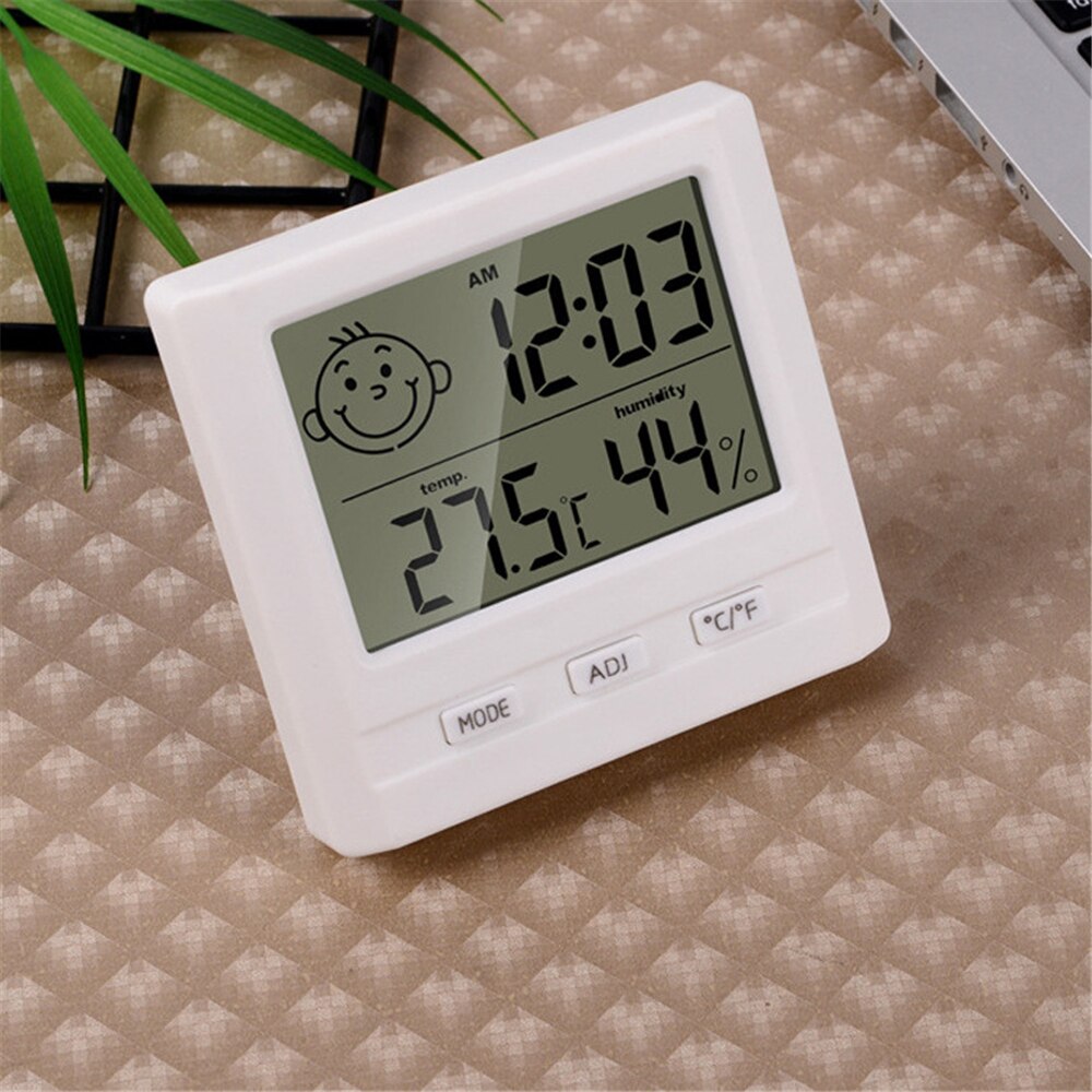 Digital Thermometer Hygrometer Indoor Temperature Humidity Meter with Time Display Multifunction Home Temperature Measuring Tool