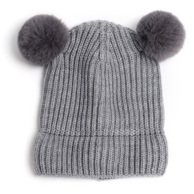 Baby Hat Pompon Winter Children Hat Knitted Cute Cap For Girls Boys Casual Solid Color Girls Hat Baby Beanies Children