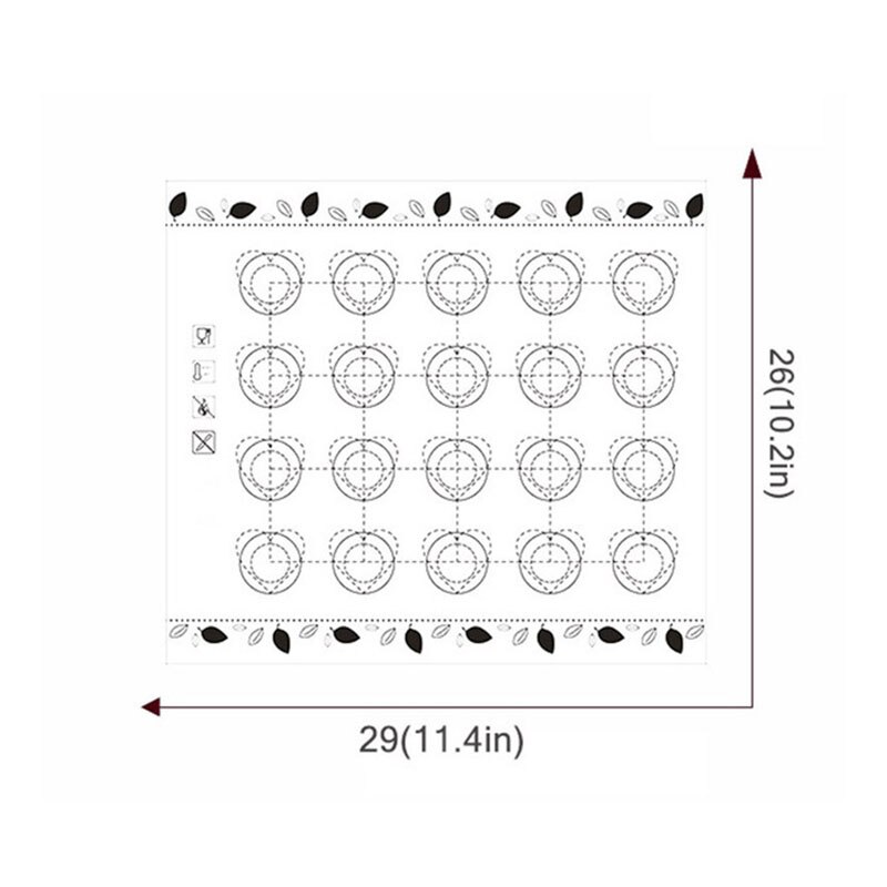 Cake Dessert Cookie Baking Pad Silicone Macaron Baking Mat Baking Pad Kitchen Tools Oven Silicone Baking Accessories: 1
