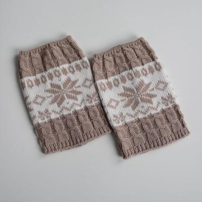 Gebreide Laarzen Wollen Voet Cover Herfst En Winter Kleur Bijpassende Kerst Sneeuwvlok Sokken Beenwarmers 3 Paar/partij: 6