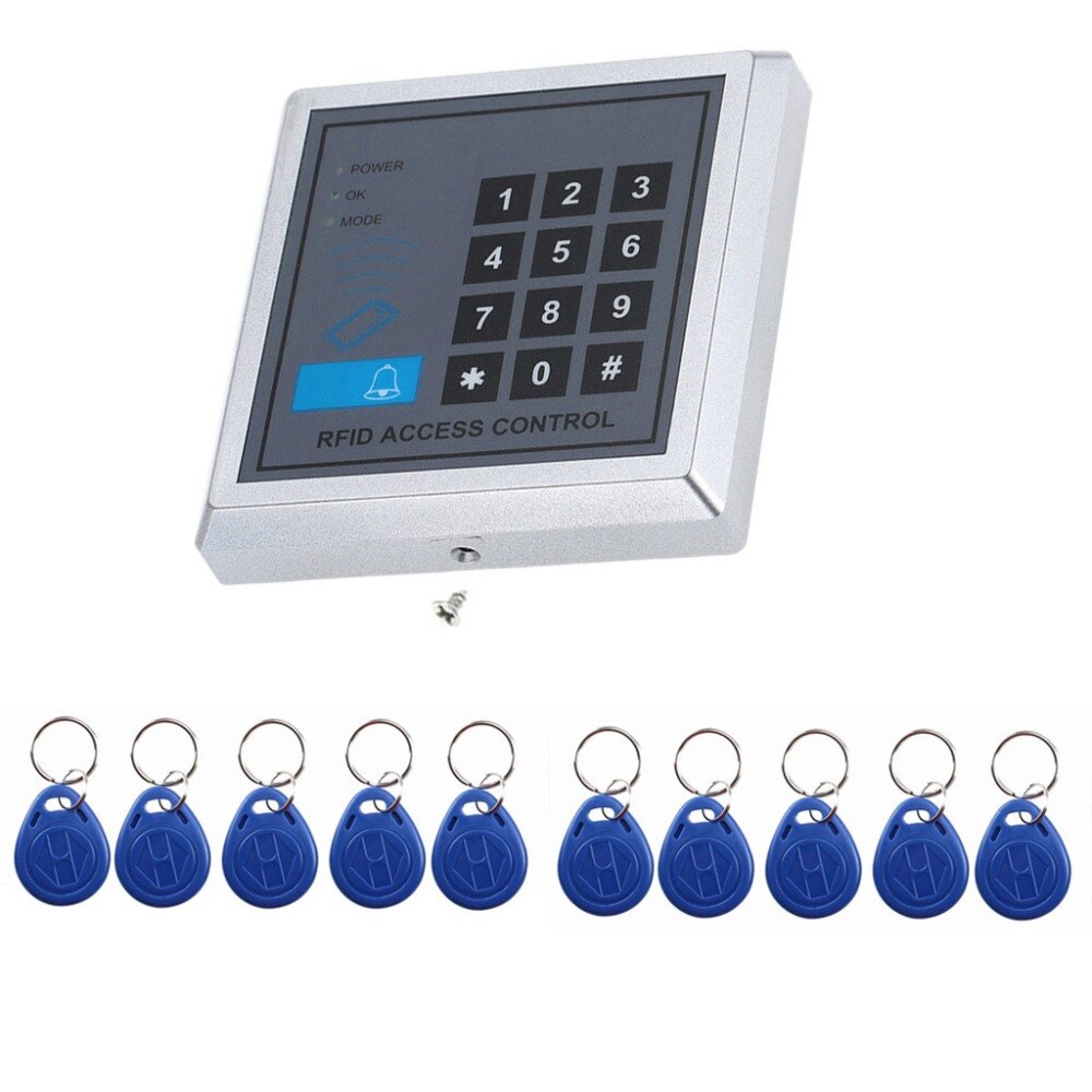 Electronic RFID Proximity Entry Door Lock Access Control System with 10 Key Fobs support 250 User Home Offices Security System