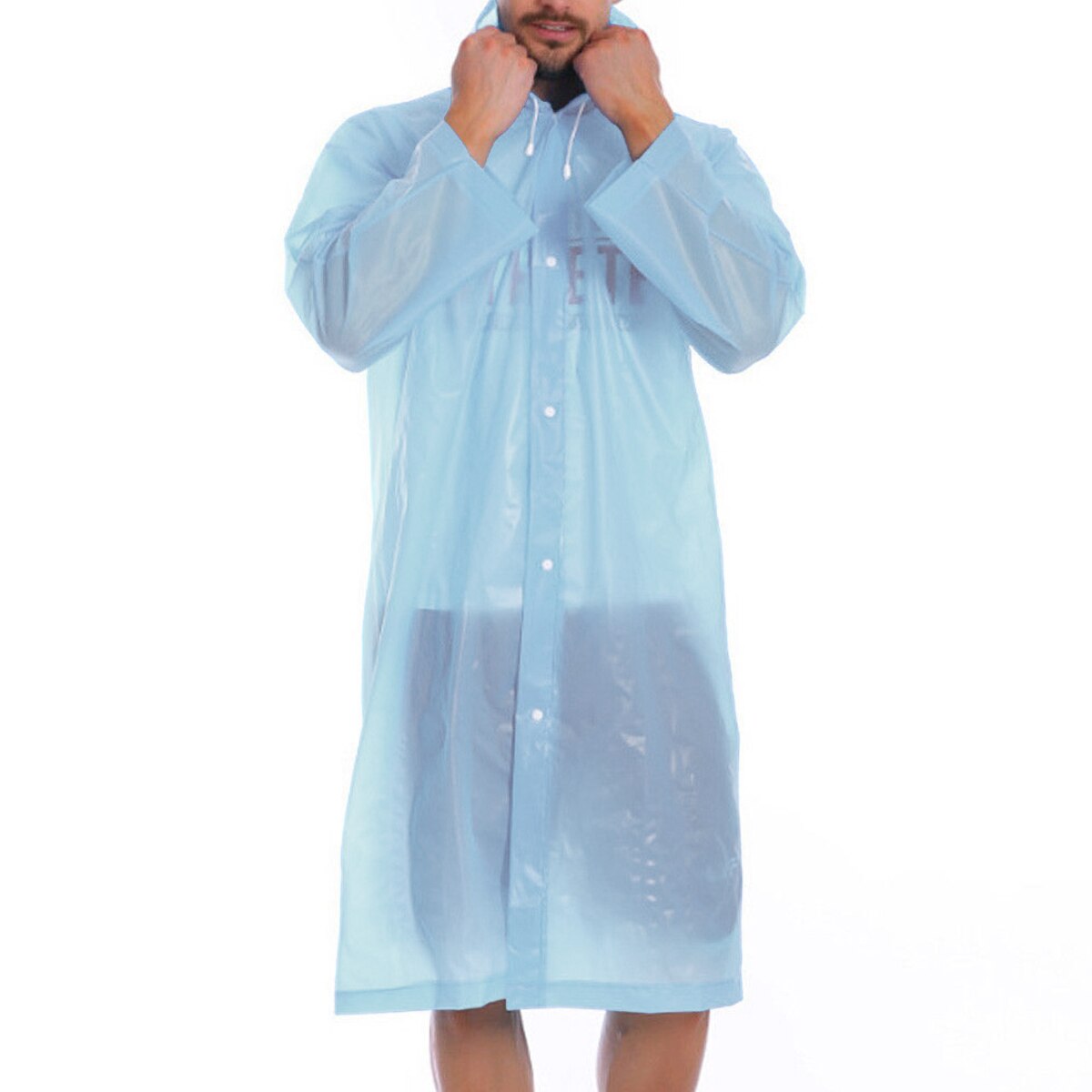 Unisex Waterproof Raincoat Jacket Clear Raincoat Rain Coat Hooded Poncho Rainwear Men Child