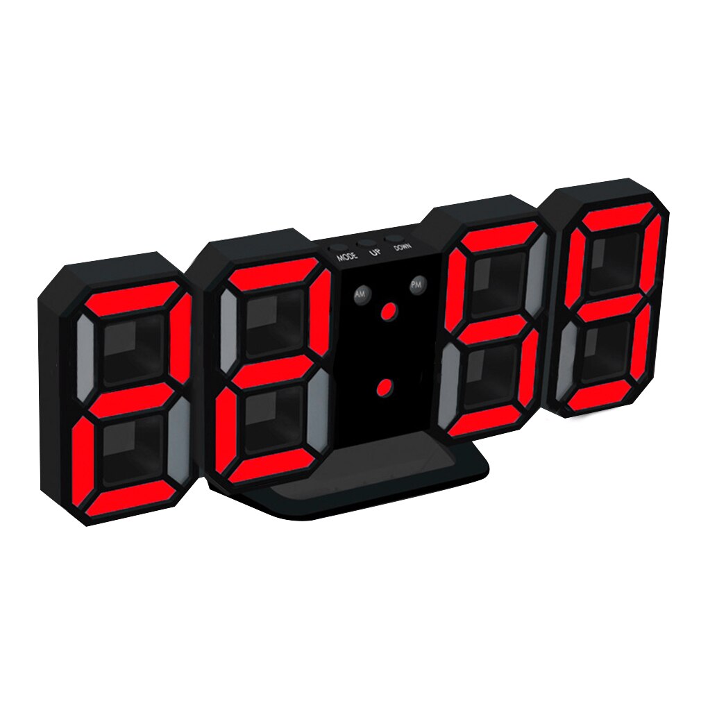 3D Led Wandklok Modern Digitale Tafel Klok Alarm Nachtlampje Saat Reloj De Pared Horloge Voor Thuis Woonkamer decoratie