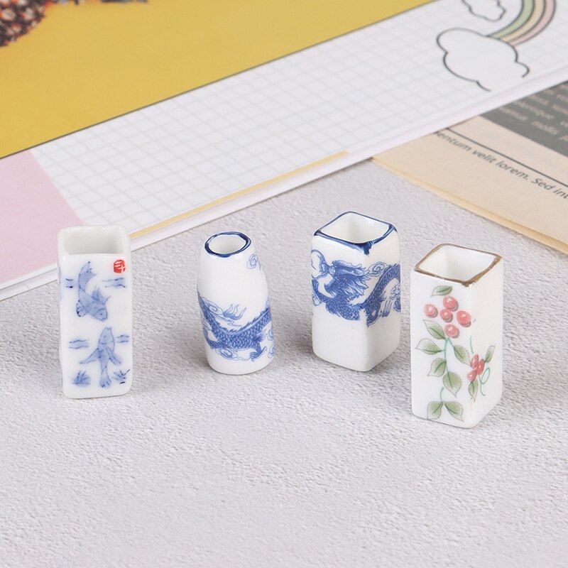 1:12 Dollhouse Miniature Ceramics Chopsticks Tube Model Kitchen Dolls Accessories Toys