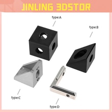 3D Drucker Aluminium Block Würfel Prisma Stecker Rad Regler Ecke V-Slot Drei Weg Stecker 90 grad Angl
