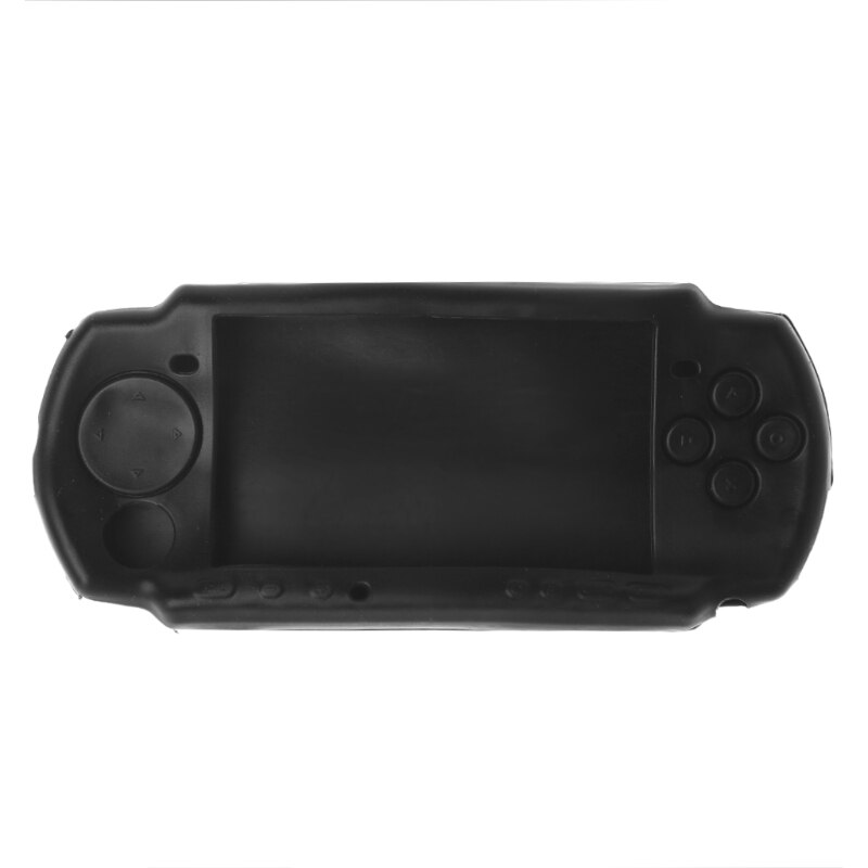 Silicone Macio Capa Protetora Shell para Sony PlayStation Portable PSP 2000 3000 Console Para PSP3000 Corpo Protetor Da Caixa Da Pele: Black