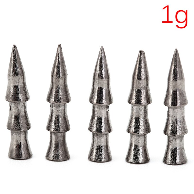 5 stk /8 stk wolfram spiker pagode fiske søkke liten tynn ormevekter søkke fiskeutstyr settes vertshus i myk plast lokker: 1