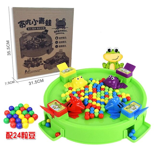 Intresting Toys Hungry Frog Eating Beans Games Family Party Parent Play Interactive Game For Children Stress Relief Toy: A for four people