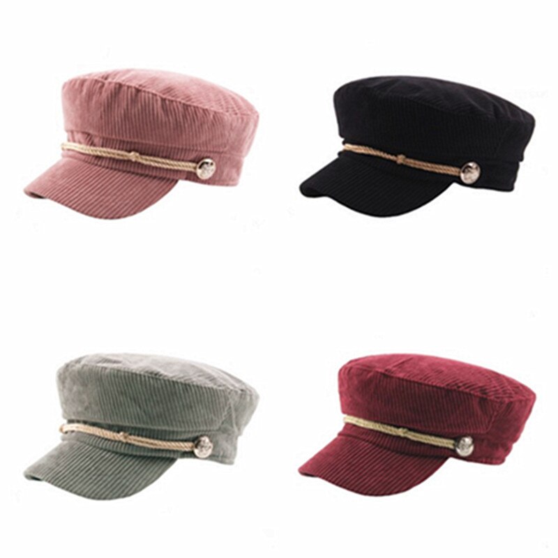 Siloqin stil vinter kvinders aviskøs kasketter reb hovedbeklædning dekoration vintage kvindelige hat mærker kasket til kvinder