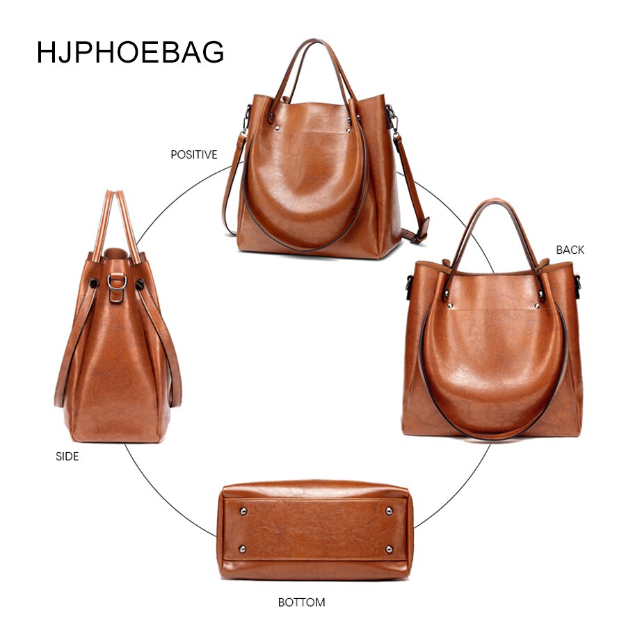 HJPHOEBAG femmes sac de créateur de en cuir pu grande taille dames sac de messager de grande capacité sac à bandoulière YC023