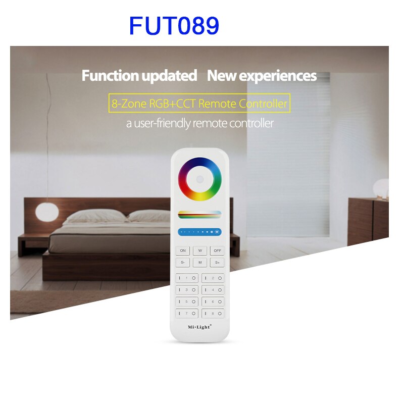 Miboxer 2.4g 4 sone 8 sone trådløs fjernkontroll rf rgbww rgb cct led pære led downlight bryter led strip panel lyskontroller