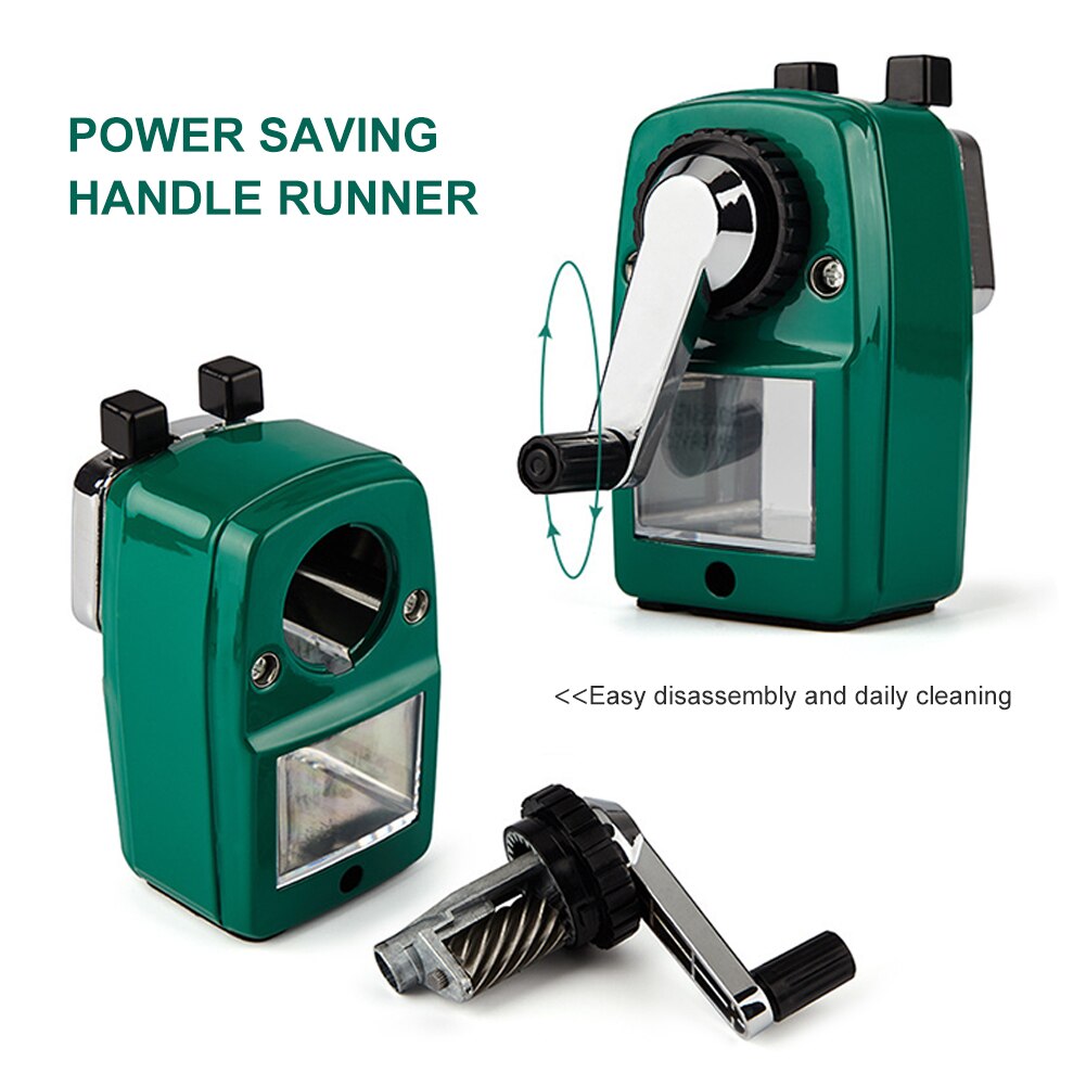 Machine For Kids Hand Crank Rotary Stationery Home School Office Cutter Student Desktop With Container Pencil Sharpener