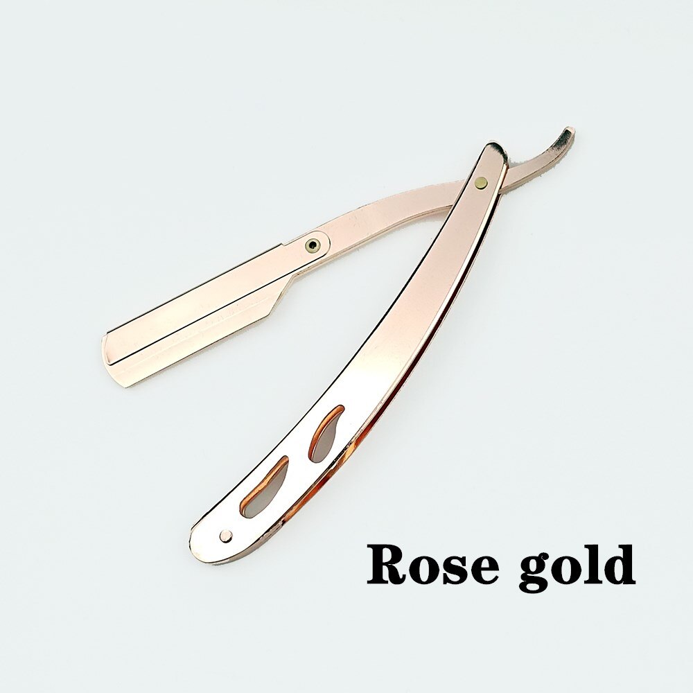 Scheermesje recht salon kapper scheermes haarknipper kapper haar knippen scheerapparaat mes dunner kappersbenodigdheden: Roségoud