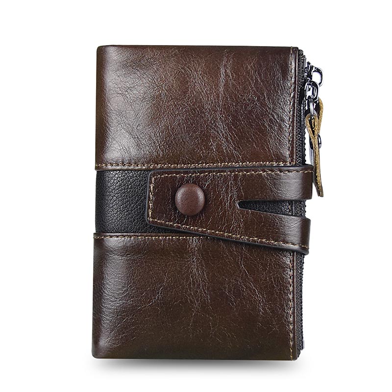 Prawdziwy Leathe portfel męski luksusowy Desig Bifold krótkie portfele męski Hasp portmonetka w starym stylu portmonetka wielofunkcyjny kieszeń na kartę: Niebieski