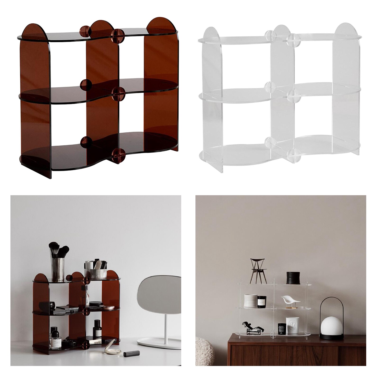 Acrylic Spice Rack, 3-Tier Cabinet Shelf Organizer for Storage of Bottles in the Kitchen