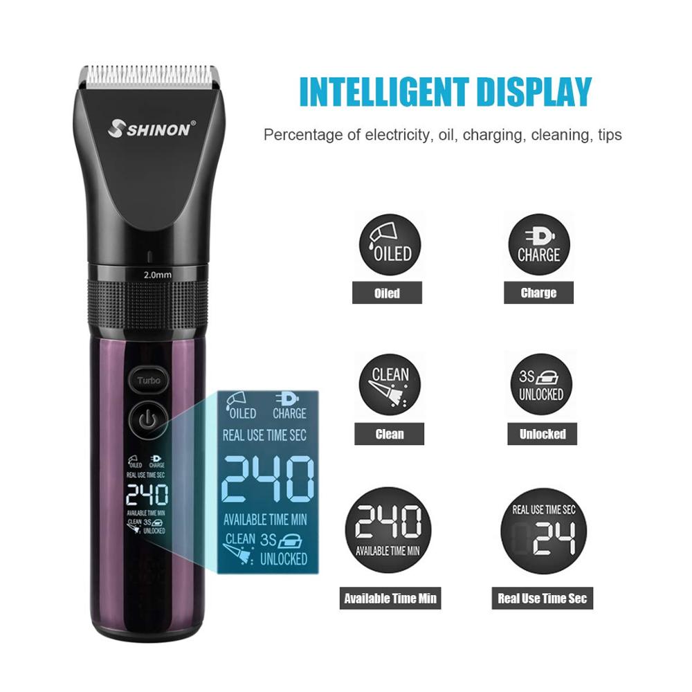 Elektrische Haar Haarschneidemaschine LED-anzeige Professionelle 3 Modi Dual Ladung Methode Haar Cutter Maschine Männer Haar Trimmer + Ladung Basis