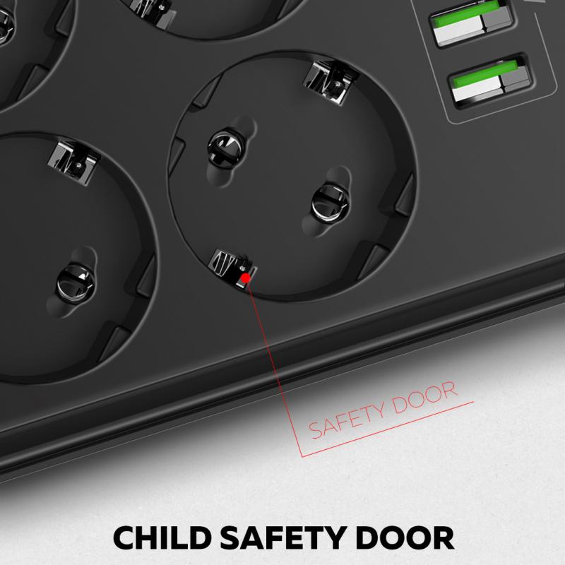 Smart Power Strip with 6 AC Outlets 4 USB Ports Surge Protector with Timing Function Voice Control works with Alexa Google Home