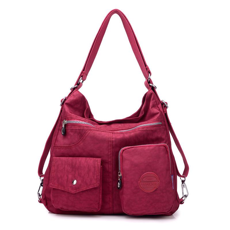 2019 nuove donne impermeabili borsa doppia tracolla borse firmate borsa femminile in Nylon di alta qualità: Grape purple