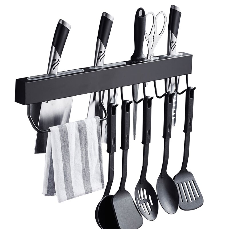 Keuken Muur Opknoping Mes Plank Rvs Hanger Keuken Rekken Tool Opbergrek Muur Haak Keuken Hardware Levert