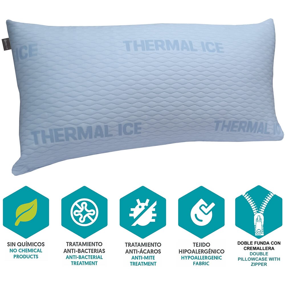 Almohada Refrescante Anticalor de Fibra Cara Verano y Cara Invierno FibraCool de DHestia