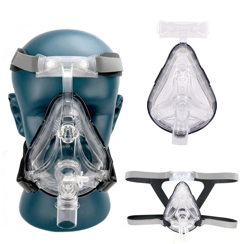 FM1 Volgelaatsmasker Cpap Auto Cpap Bipap Masker Met Gratis Hoofddeksels Wit Sml Voor Slaapapneu Osahs osas Snurken Mensen