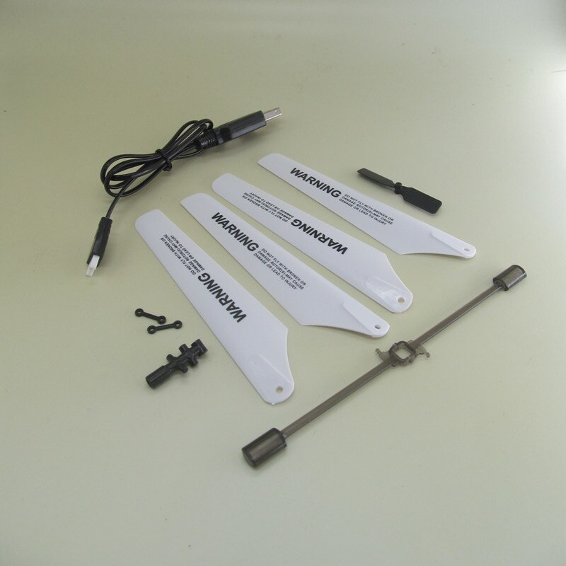 Syma-piezas de repuesto de helicóptero por control remoto S39, Rotor de hoja principal, barra de equilibrio, eje principal, Motor trasero con cuchilla trasera, Cargador USB