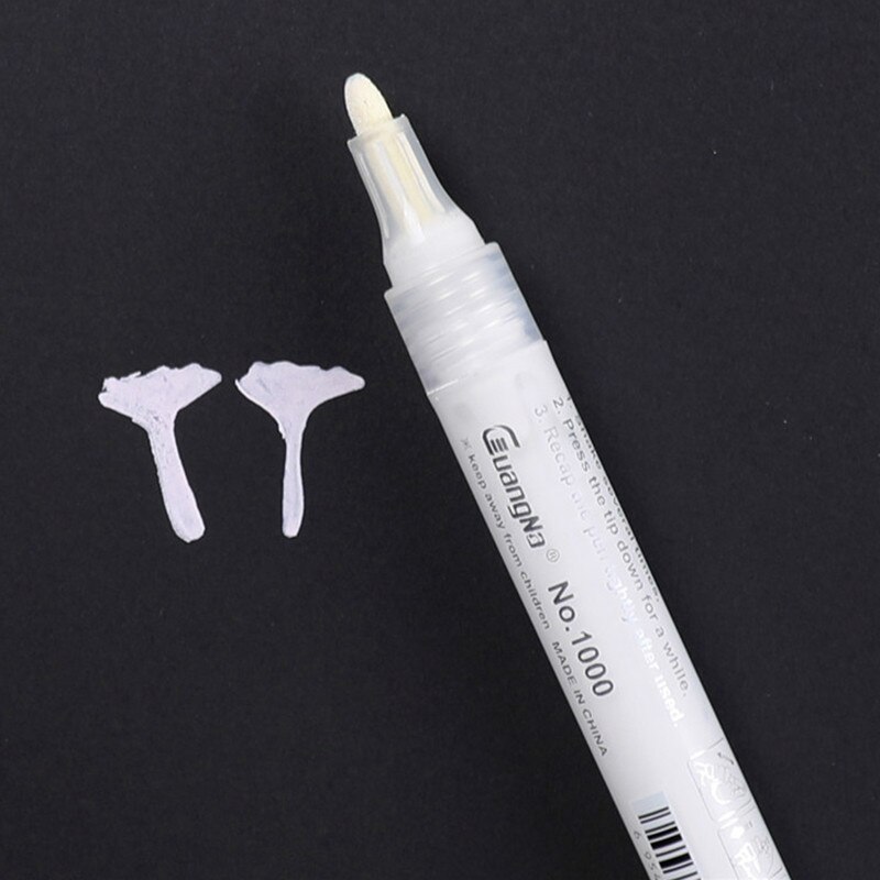 1/12/24 stücke Acryl Permanent Farbe Marker stift wasser bleistift Set für DIY Keramik Rock Glas Schreibwaren Büro kunst liefert lapices: white